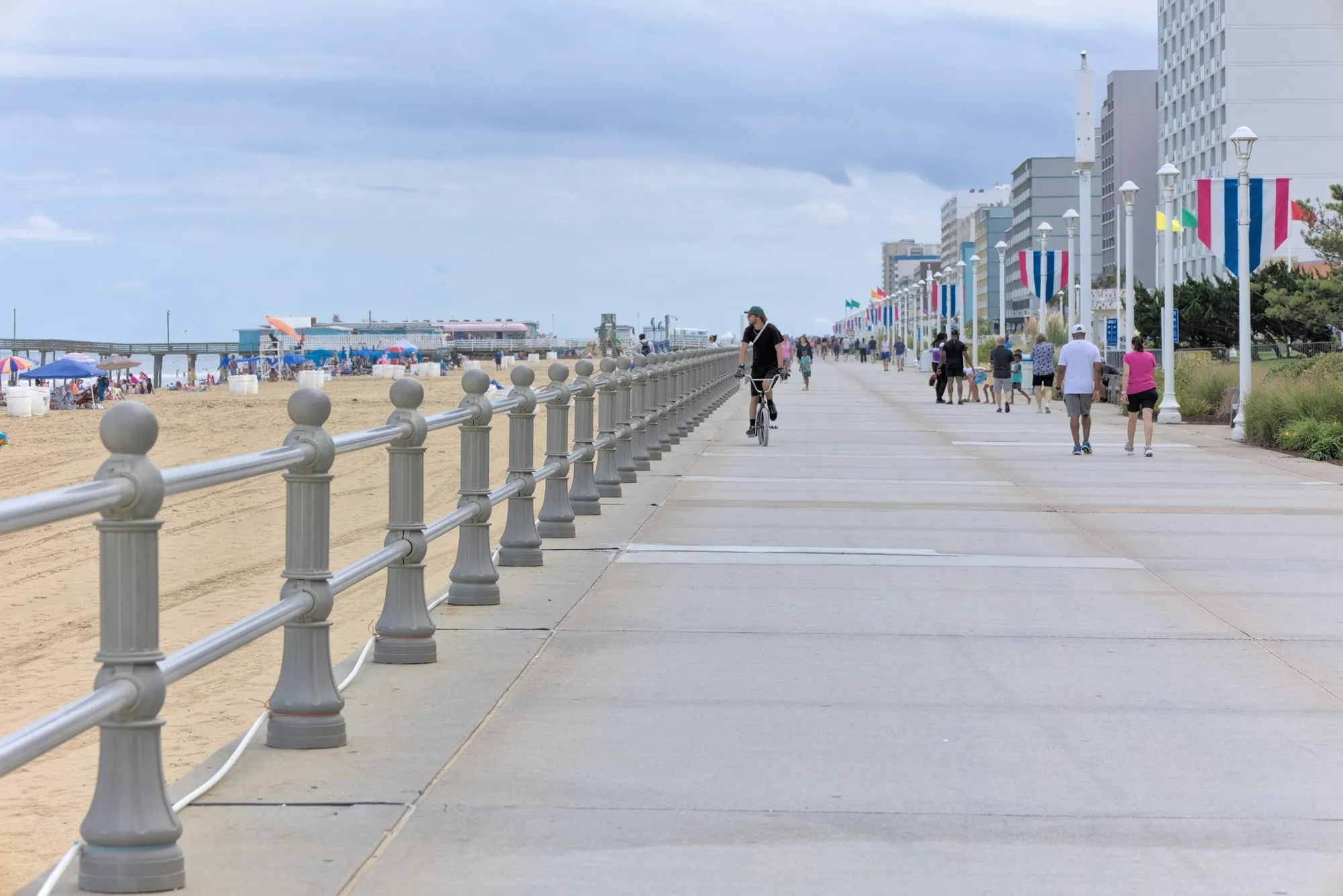 The Virginia Beach oceanfront boardwalk